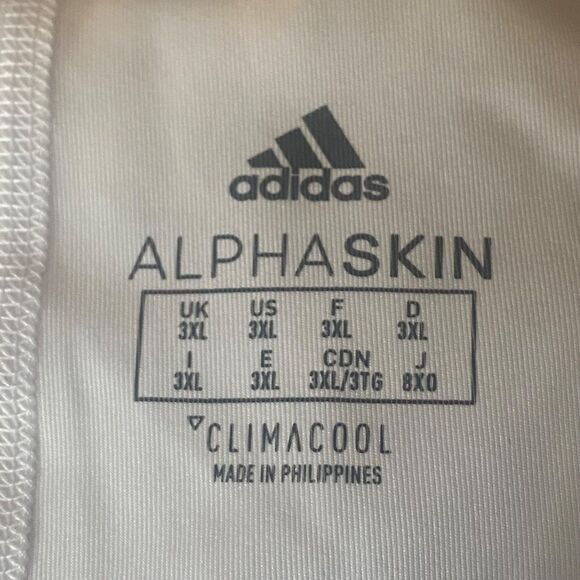 Adidas Alphaskin 3/4 Tights Men’s Size 3XL – White – NWT - Picture 3 of 12